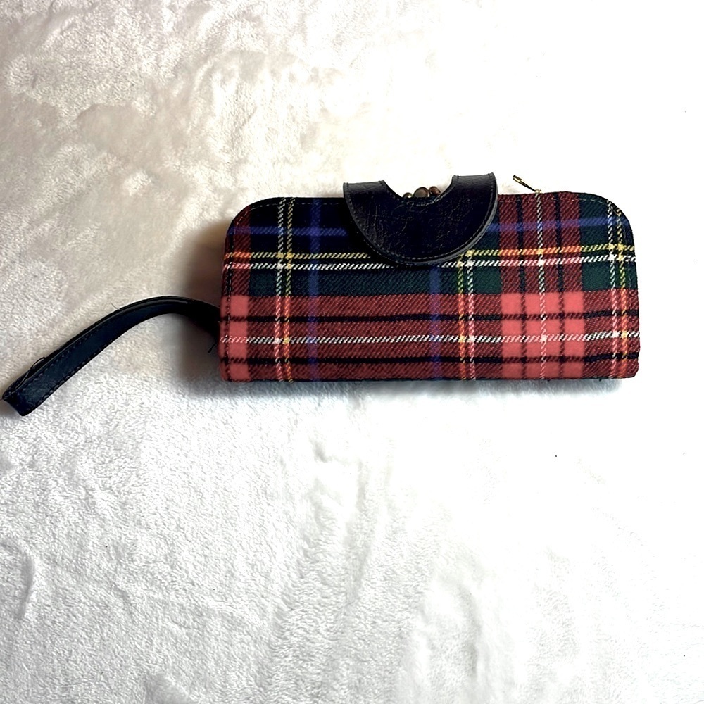 Vintage plaid wallet